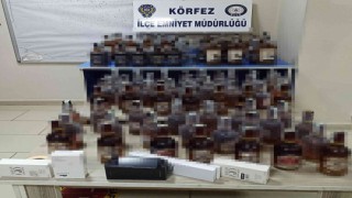 Polisin Şok uygulamasında 91 şişe kaçak alkol ele geçirildi