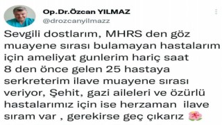 Randevu sıkıntısı çekilen Sinopta doktordan takdir toplayan hareket