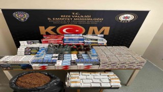 Rizede kaçak sigara ve içki operasyonu: 1 gözaltı