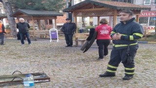 Safranbolu Belediyesi itfaiyesinden tatbikat