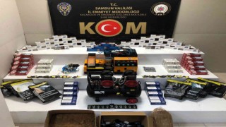 Samsunda kaçak tütün mamulleri ele geçirildi