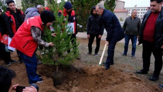 SCÜde onlarca fidan toprakla buluştu