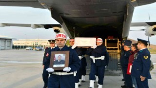Şehit Mustafa Yıldızın naaşı Amasya Merzifon Havalimanında karşılandı