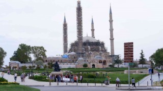 Selimiye Camiinde restorasyon çalışmaları sürüyor