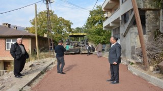 Şemdinlide yol asfaltlama çalışması