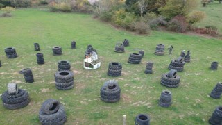 Sinopta üniversite öğrencilerinden paint ball maçı