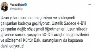 Sözleşmeliden kadroya geçişte çerçeve genişletildi