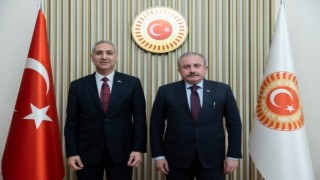 TBMM Başkanı Şentop, Libyanın Ankara Büyükelçisi Mustafa Elgelaibi kabul etti
