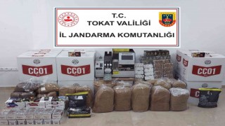 Tokatta 224 Bin 800 adet boş makaron ele geçirildi