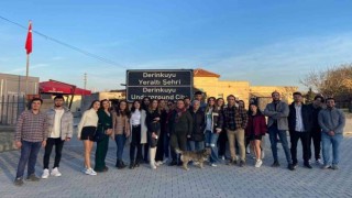 Turizm bölümü öğrencileri Derinkuyu yeraltı şehrini gezdi