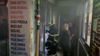 Yalovada kasap dükkanda yangın