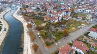 Yüzde 50si tamamlanan Kanal Turhal projesi havadan görüntülendi
