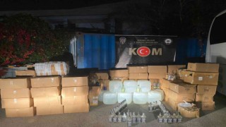 Yüzlerce litre kaçak alkol ele geçirildi