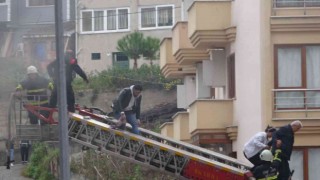 Zonguldakta yangın paniği, öğrenciler böyle kurtarıldı