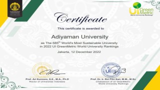 ADYÜ, GreenMetrics Dünya Üniversiteleri arasında üst sıralara yükseliyor