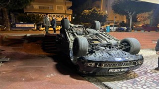 Alanyada viteste unutulan lüks cip devrildi