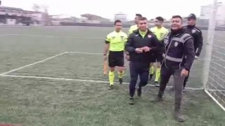 Amatör maçta olaylar çıktı