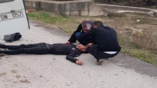 Aracıyla 40 metre yükseklikten uçtu