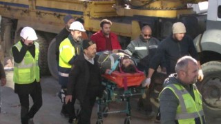 Ataşehirde metro şantiyesinde yüksekten düşen işçi yaralandı