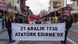 Atatürkün Edirneye gelişinin 92nci yılı törenle kutlandı