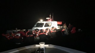 Ayvalık açıklarında 42 göçmen kurtarıldı