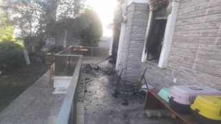 Ayvalıkta villada çıkan yangın korku dolu anlar yaşattı