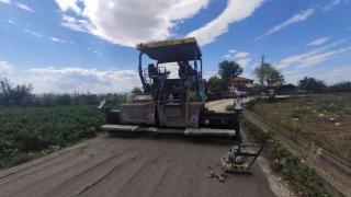 Samsun'un Bafra İlçesinde beton yol seferberliği