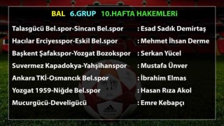 BALda 10. hafta hakemleri açıklandı
