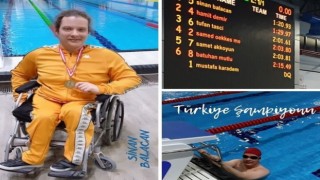 Balıkesirli para yüzücü Sinan Balacan Türkiye Şampiyonu