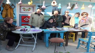 Balıkesirli ressamlar köy atölyesinde resim yaptılar