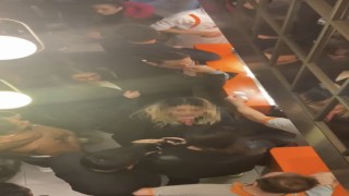 Beşiktaşta garip sıra kavgası kamerada