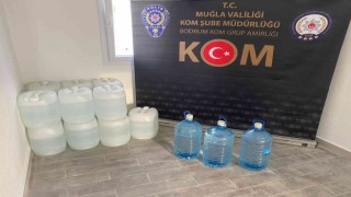 Bodrumda 385 litre sahte alkol ele geçirildi