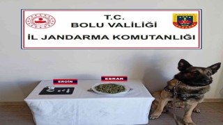 Boluda yolcu otobüsünde 3 kişinin valizinden uyuşturucu çıktı