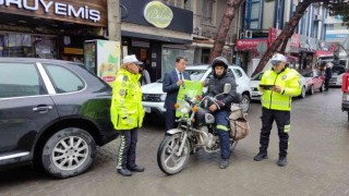 Burhaniyede kış lastiği denetimleri artırıldı