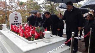 Çanakkale kahramanı Koca Seyit mezarı başında alındı
