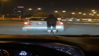 Canını hiçe saydı metrelerce yol tutunarak ilerledi