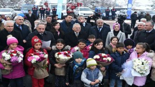 Çatakderede ilk doğalgaz yandı