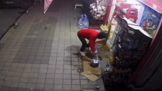 Çatalcada piknik tüpü hırsızlığı kamerada