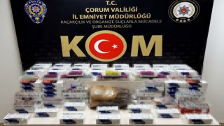 Çorumda kaçak sigara operasyonu
