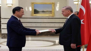 Cumhurbaşkanı Erdoğan, Kırgızistan Büyükelçisi Ruslan Kazakbaevi kabul etti