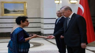 Cumhurbaşkanı Erdoğan, Sri Lanka Büyükelçisi Saranya Hasanthi Urugodawatte Dissanayakeyi kabul etti