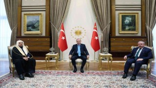 Cumhurbaşkanı Erdoğan, Suudi Arabistan Şura Meclisi Başkanı Abdullah Muhammed İbrahim Al-Sheikhi kabul etti