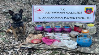 Dedektör köpek Leylak, teröristlere ait erzak ve lojistik malzeme buldu