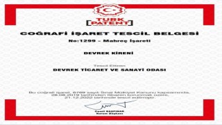 Devrek Kireni coğrafi işaret belgesi aldı