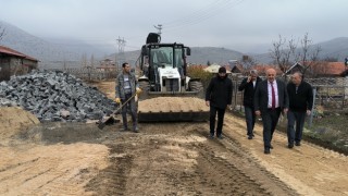 Doğanşehirde kilitli parke taş çalışmalarına hız verildi