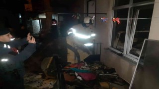 Erdekte elektrikli battaniye evi küle çevirdi