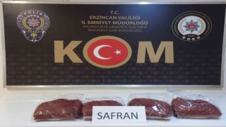 Erzincanda 1,8 kilogram safran ele geçirildi