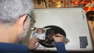Erzincanlı ressam, sanatını bakır tabakların üzerinde icra ediyor