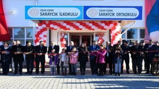 Eşme Saraycık İlkokulu ve Ortaokulunun resmi açılışı yapıldı