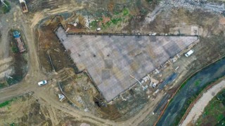 Gölcük Şehirlerarası Otobüs Terminalinde temel hazırlığı